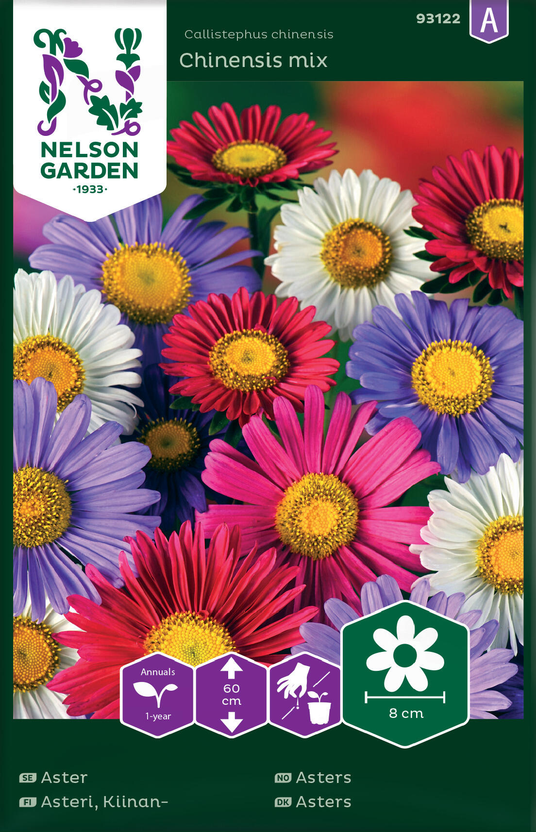 Aster, Singel, Chinensis mix
